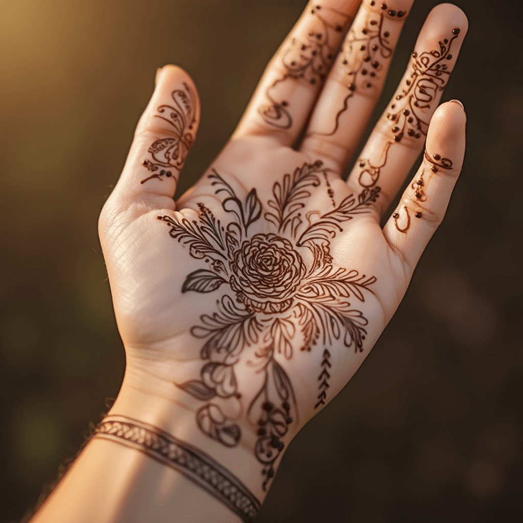 Arabic Style mehandi design by Aditi